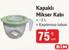 KAPAKLI MİKSER KABI 2 L fiyat ve kampanya bilgisi